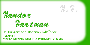 nandor hartman business card
